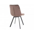 Стул SIGNAL MONTI Velvet Bluvel 38 капучино/черный, поворотный